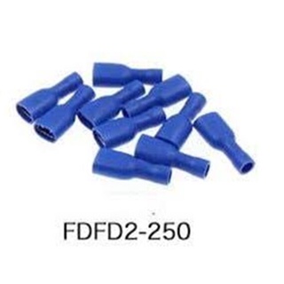 หางปลาเสียบแอร์ตัวเมียหุ้มเต็ม รุ่น FDFD 2-250 สีน้ำเงิน ( 100 pcs )