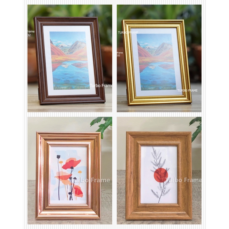 กรอบรูปแต่งบ้านTURBO FRAME มีขนาดภาพ ุ6x8",A5,7x9",8x10",8x12",A4,10x12",11x14",10x15" **พร้อม กระจก