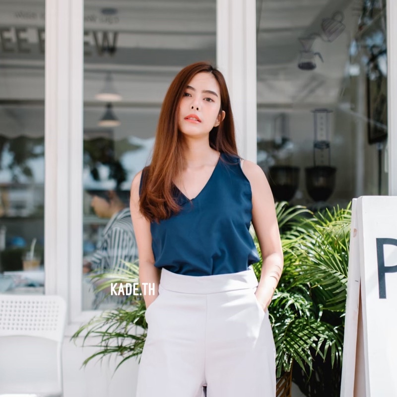 ขายดี เสื้อแขนกุดคอวี สีเยอะเเพทเทิลสวยมาก ผ้าโฟเวย์ เสื้อเปล่าราคาประหยัด ราคา ถูกที่สุด ดีลบีเคเค แกลเลอรีภาพที่ 6