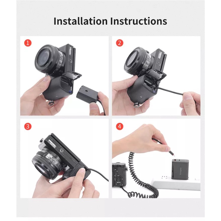 KingMa Dummy Sony NP FW50 แบตไลฟ์สด DC Coupler แบตกระสือ FW50 (รับประกัน1ปี) - รูปที่ 4