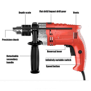 ปืนสว่านไฟฟ้า 3000RPM 220V 220V พร้อมประแจ สเกล 2000W