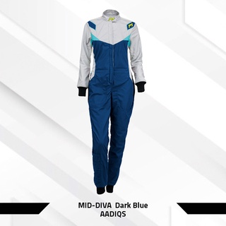 ชุดนักแข่ง/ชุดกันไฟ P1 รุ่น T-BLUE/SILVER DIVA SUIT สำหรับผู้หญิง Size3