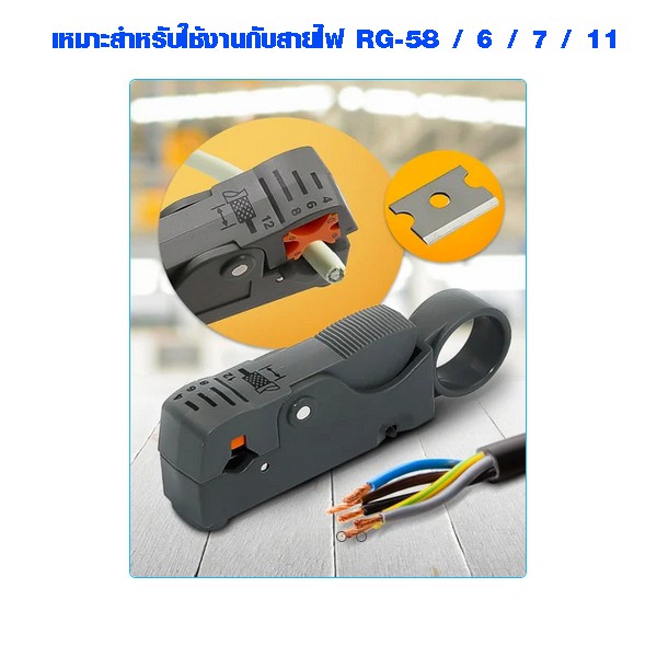 P094 ที่ปอกสายไฟ คีมปอกสายไฟ คีมตัดสายไฟ ขนาดเล็ก น้ำหนักเบา พกพาสะดวก 3.2 x 2 x 9.7 ซม. 195 SP