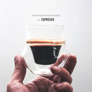 ★ แก้วสองชั้น แก้วกาแฟ Double walled borosilicate glass for espresso