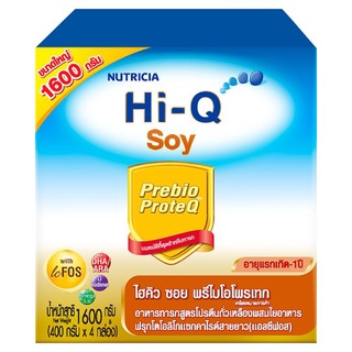 ถูกที่สุด✅ ไฮคิว ซอย พรีไบโอโพรเทก อาหารทารกสูตรโปรตีนถั่วเหลือง 400กรัม x 4 กล่อง Hi-Q Soy Prebio ProteQ Infant Food 40
