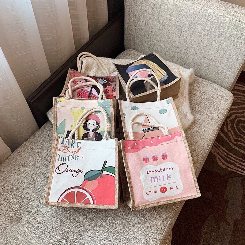 Sedge Bag สําหรับออกไปข้างนอกและไปชายหาดในสไตล์อ่อนเยาว์ ขนาด:x21x21x13cm