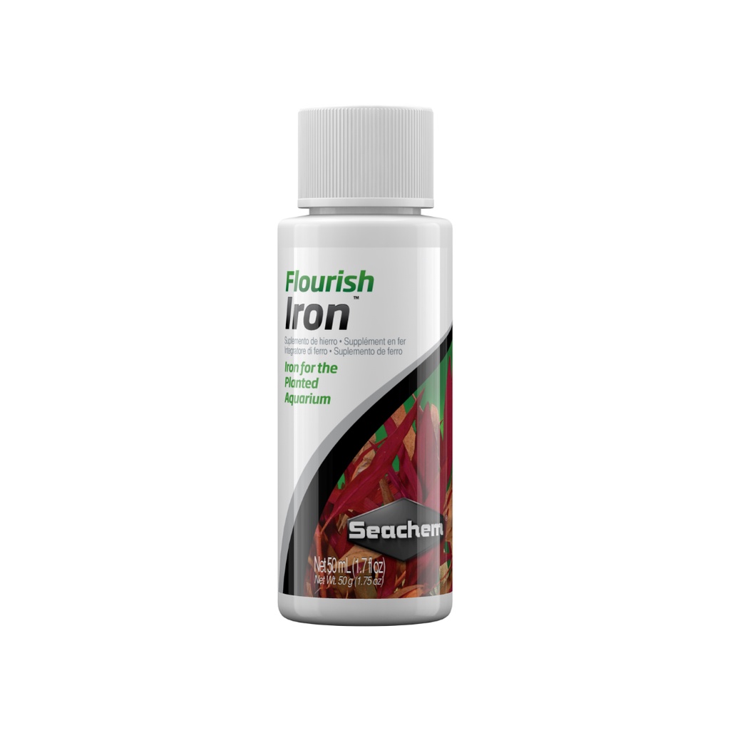 Seachem Flourish Iron™ ธาตุเหล็กที่มีความเข้มข้นสูง (10,000 มก. / ล.) สำหรับตู้ปลาที่ปลูกไม้น้ำ