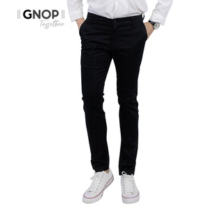 GNOP กางเกงชิโน่ผ้ายืด ทรงขากระบอกเล็ก G211