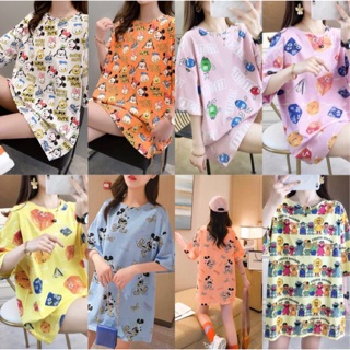เสื้อยืด Oversize เสื้อยืดพิมพ์ลาย ผ้าเด้ง เสื้อยืดโอเวอร์ไซส์ พร้อมส่ง