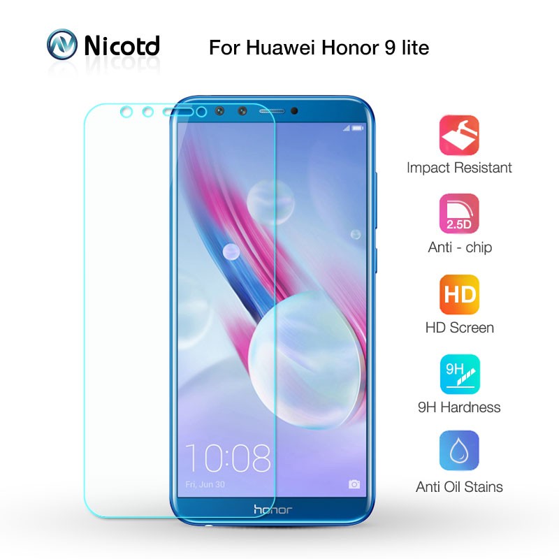 Huawei Honor 9 Lite กระจกนิรภัย 2.5D HD Clear Screen Protector Case Friendly