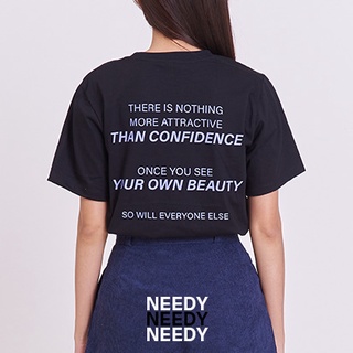 เสื้อยืดพิมพ์ลาย YOUR OWN BEAUTY สีดำ