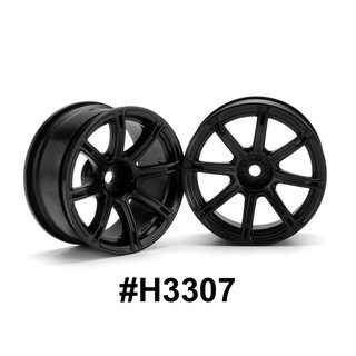 HPI 3307 WORK EMOTION XC8 WHEELS 26mm BLACK (6mm OFFSET)