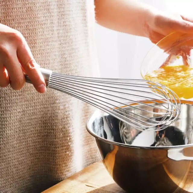 อุปกรณ์ครัว 🚀7.7 FINALE SALE🚀ตะกร้อตีไข่ Mizae รุ่น สแตนเลสหนาพิเศษ ขนาด 12 นิ้ว พร้อมส่ง Cookingrun