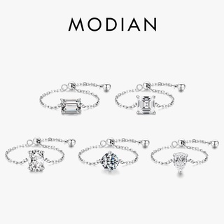 Modian แหวนเงินแท้ 925 5 สไตล์ ปรับได้ สีทอง เครื่องประดับ สําหรับผู้หญิง งานแต่งงาน