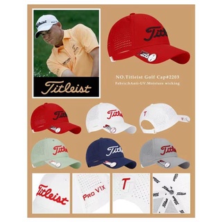 หมวกกอล์ฟเต็มใบ มีรูระบายอากาศ ไม่ร้อน (CBT018) หมวก TT NEW GOLF CAP มีมาร์คเกอร์ใรตัว