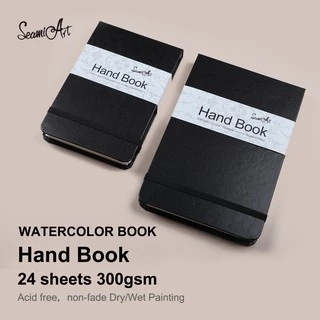 SeamiArt 2 Sizes Drawing Notebook For Watercolor 300GSM Paper/24 Sheets