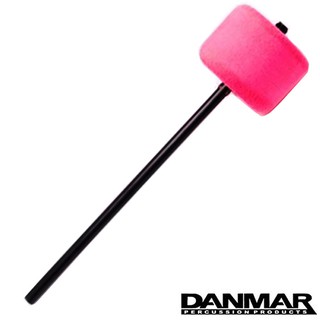 Danmar® หัวกระเดื่องกลอง ตุ้มกระเดื่อง แบบสักหลาดสี ก้านดำ รุ่น 206CK (Pink) (Bass Drum Peal Beater) ** Made in USA **