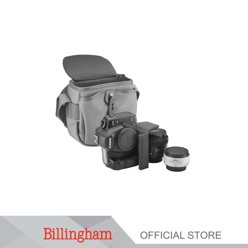 Billingham รุ่น Hadley Digital -Navy Canvas / Chocolate Leather