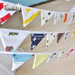 ธงราว ธงผ้า ธงประดับ pennant party decoration