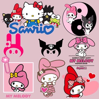 แผ่นแพทช์รีดร้อน ลายการ์ตูน Sanrio MyMelody ซักทําความสะอาดได้ สําหรับตกแต่งเสื้อผ้า เสื้อยืด DIY