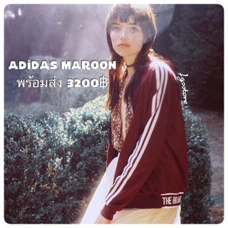 พร้อมส่งคะ Adidas maroon (Women) มีดีเทลที่ด้านหลังขอบเสื้อ