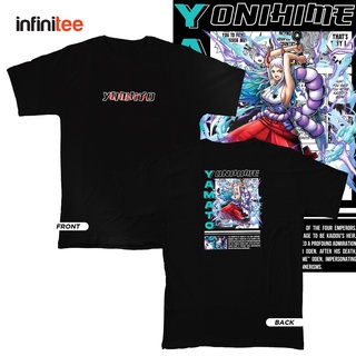 One Pieceอินฟินิท Yamato อะนิเมะ Tshirt สําหรับผู้ชายผู้หญิงในเสื้อเชิ้ตสีดําท็อปส์ซูเสื้อยืดเส UVF