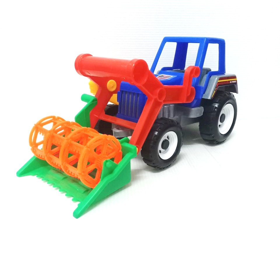 รถเกี่ยวข้าว รถคีบอ้อย FRAM TRACTOR รถไถ  รถเกี่ยว ล้อมีเสียงแต๊ก แต๊ก รถยาว 31 ซม. ตรงปก 8745