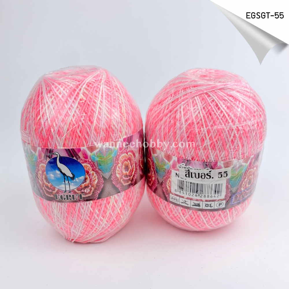 ไหมพรม :ไหมพรม Egret ซัมเมอร์เกลียว ทูโทน ((สต็อกตรงตามจิง จัดส่งทุกวัน))