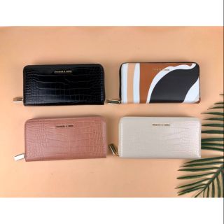 Charlea &amp;​Keith Croc-Effect Mini Long Wallet