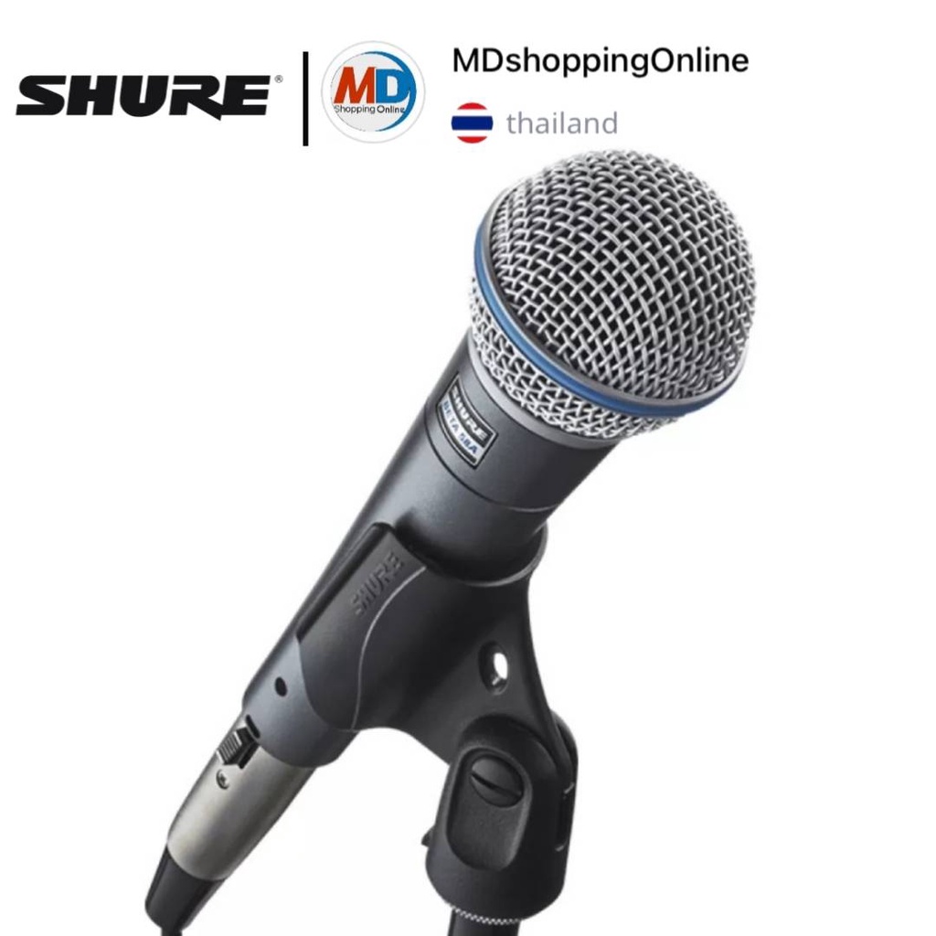 ไมค์ SHURE BETA 58A  (ไมค์สาย)ไมโครโฟน SHURE BETA 58A เป็นไมค์ร้อง เหมาะกับใช้งานบนเวที หรือ Live So