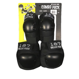 ชุดสนับ 187 killer -  Knee Elbow Combo Pack Black L/XL