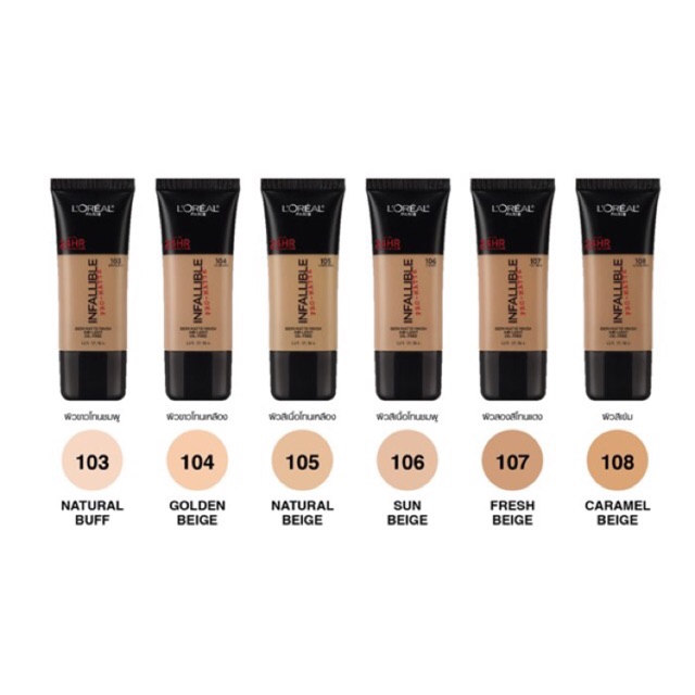 รองพื้น L'OREAL Infallible Pro-Matte Foundation #105