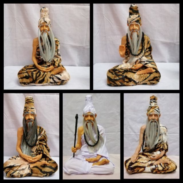 ปู่ฤาษี เนื้อเรซิ่น รูปเหมือนหุ่นขี้ผึ้ง หน้าตัก 9นิ้ว