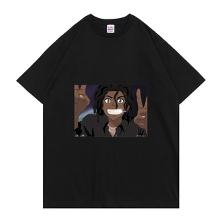 T-shirt  เสื้อยืดแขนสั้น พิมพ์ลายการ์ตูน Playboi Carti สไตล์ฮิปฮอป สําหรับผู้ชาย และผู้หญิง 2 ชิ้นS-5XL