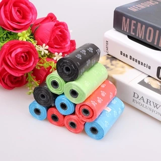 ถุงขยะ ถุงขยะแบบม้วน แบบใสมีสี ไม่มีกลิ่นเหม็น ถุงขยะแบบฉีก 75 ใบ (5ม้วน) ชิ้นต่อม้วน ถุงขยะ พกพา