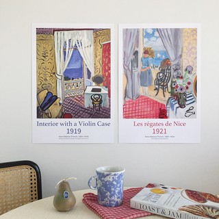Poster - Interior with a Violin Case and Les régates de Nice by Henri Matisse