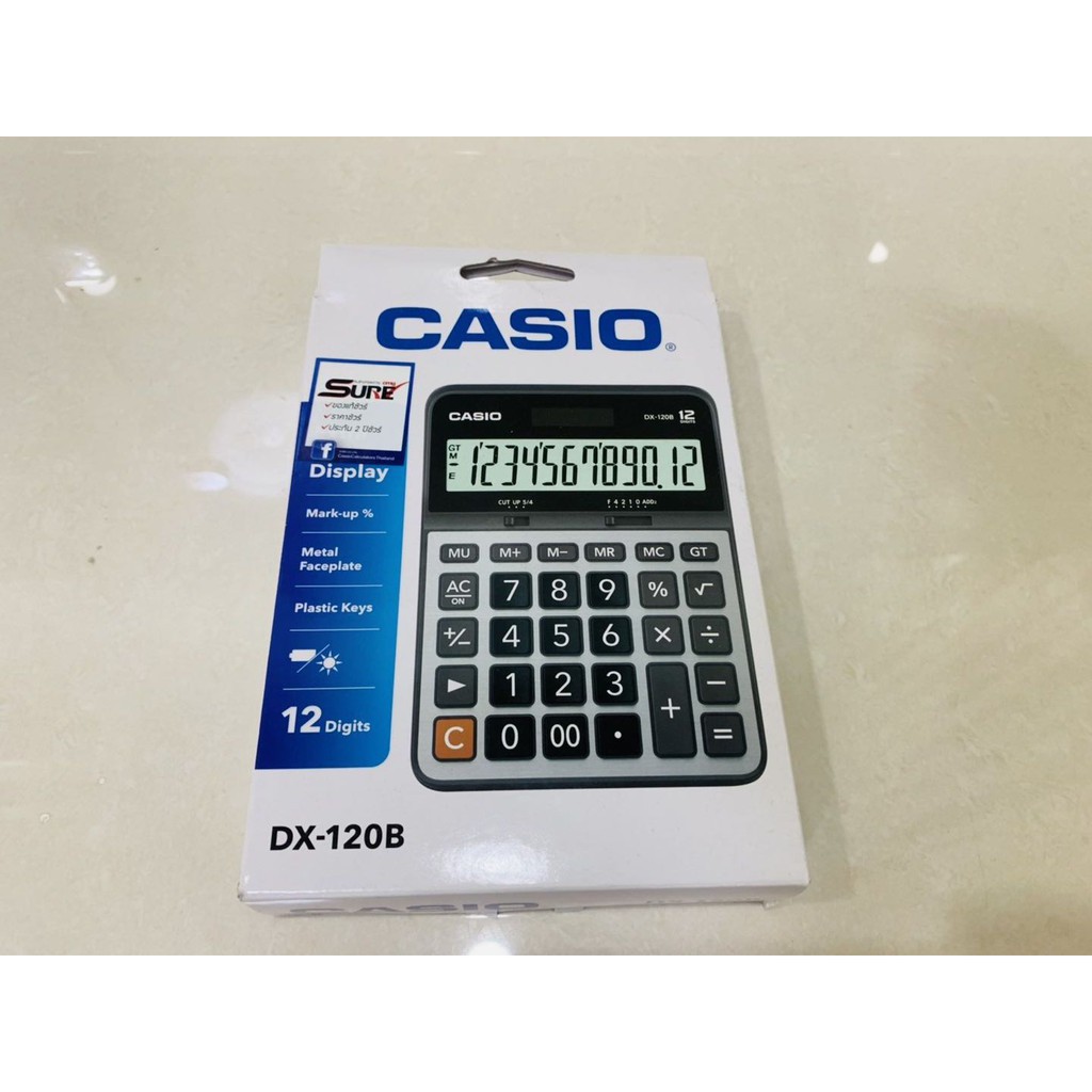 Casio DX-120B เครื่องคิดเลขตั้งโต๊ะ 12หลัก ของแท้100 รับประกันศูนย์ ...