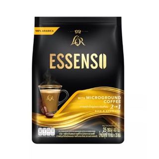 Lor Essenso Microground Coffee 2 in 1 Rich Aromatic 16g.x 25 sachets net 400g.กาแฟสำเร็จรูปและครีมเทียม เครื่องดื่ม