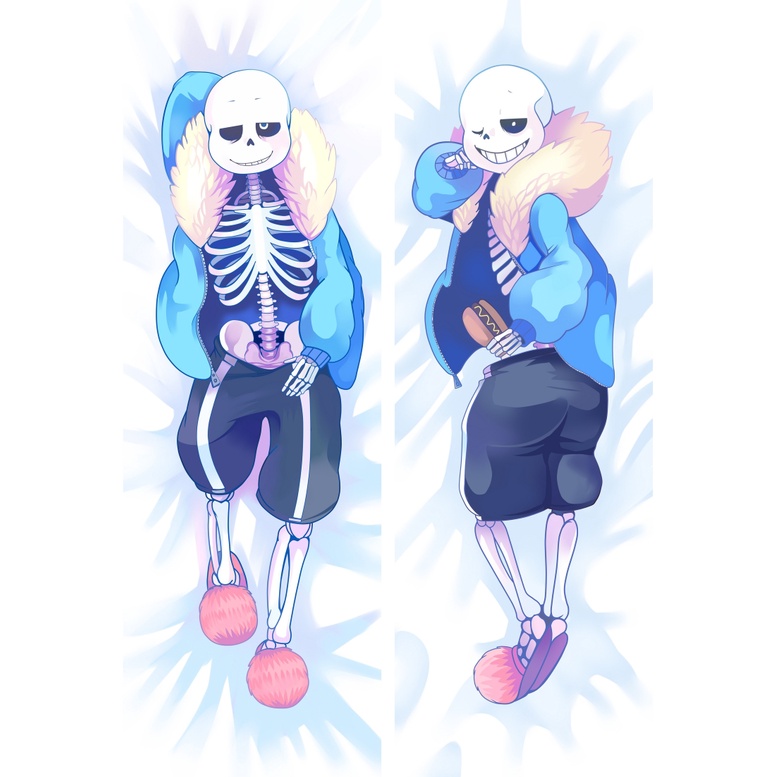 60x180 ซม.เกม Undertale Sans คอสเพลย์อะนิเมะโครงกระดูก Boy Otaku ผ้าปูที่นอนหมอนกรณี
