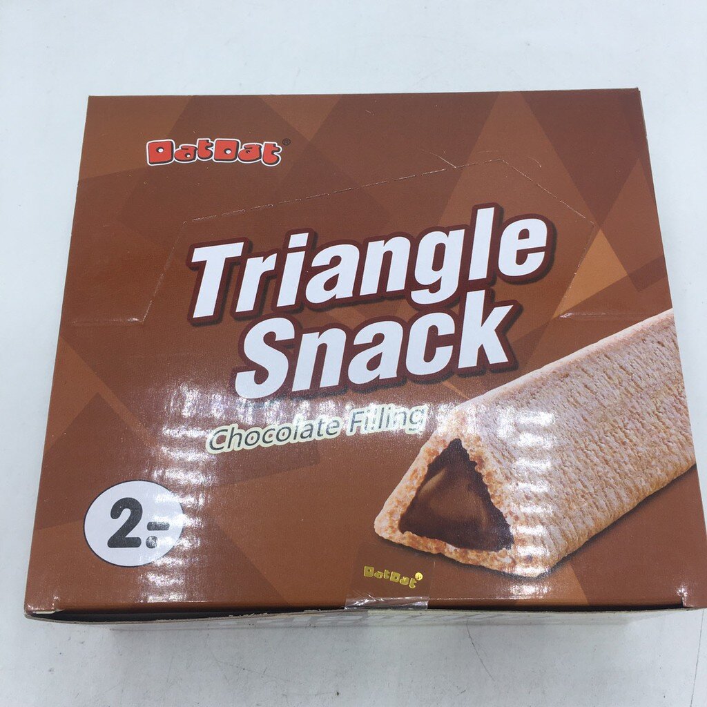 ไตรแองเกิ้ล ขนมอบกรอบสอดไส้ช็อกโกแลต Triangle sanck 8 กรัม x 24 ชิ้น ราคา ถูกที่สุด ดีลบีเคเค