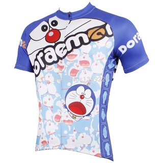 เสื้อกีฬาแขนสั้นลําลอง ลาย Doraemon แบบแห้งเร็ว สําหรับขี่จักรยาน MTB ปี 2024