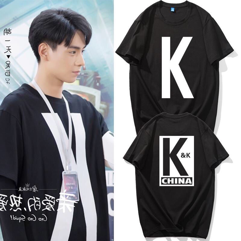 Go Go Squid! Li Xian Hu Yitian KK Club ตัวอักษรเดียวกันพิมพ์ผ้าฝ้ายเสื้อยืดผู้ชายผู้หญิง Plus ขนาดหล