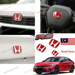 โลโก้ Honda Civic FE 2022 2023 โลโก้สีแดง ประเภท R ด้านหน้า และด้านหลัง สําหรับ 11th Civic FE 1.5E 1.5V 1