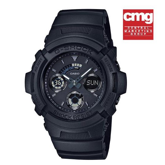 Casio G-Shock รุ่น AW-591BB-1ADR นาฬิกาข้อมือผู้ชาย สายเรซิ่น สีดำ - มั่นใจ ของใหม่ ของแท้ 100% ประก