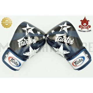 นวมชกมวย Fairtex BGV1 Blue Nation Print collection นวมต่อยมวย สีน้ำเงิน มีลาย