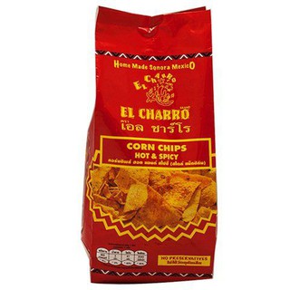 El Charro Hot and Spicy Corn Chips 200g  เอลชาร์โรข้าวโพดอบกรอบรสเผ็ด 200 กรัม