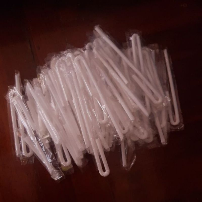 หลอด ช้อน พลาสติก ในห่อพลาสติก plastic tube, spoon in plastic package