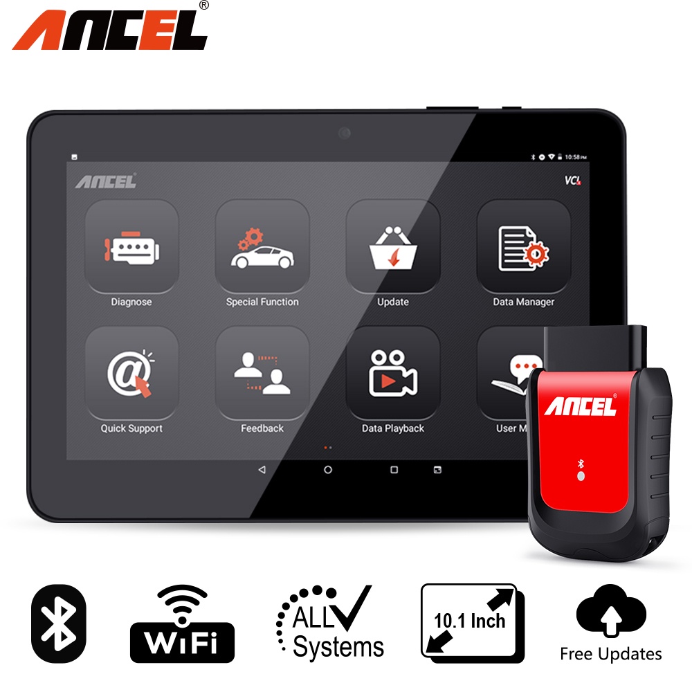 ANCEL X6 OBD2 เครื่องสแกนเนอร์อ่านโค้ดรถยนต์ ABS EPB DPF Reset OBD 2