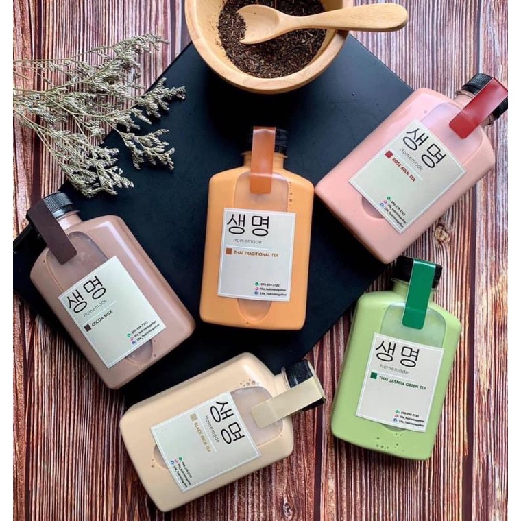 ขวดพลาสติก ขนาด 250 ml ทรงแบนเกาหลี แบบหนาพิเศษ 20 กรัม ( 50 ใบ / 150 ใบ +พร้อมฝา เลือกสีฝาได้) ขวด 