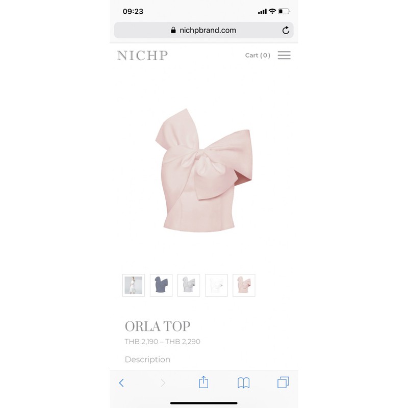 [มือสอง พร้อมส่ง] Orla Top สีชมพู จากแบรนด์ Nichp size S